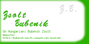 zsolt bubenik business card